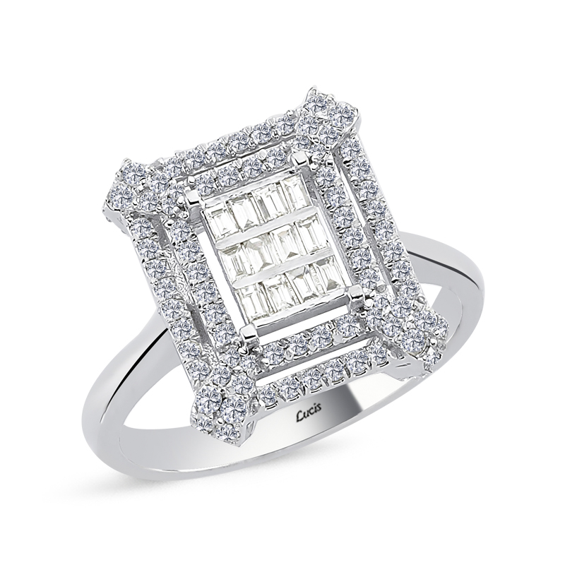 0.61 ct Pırlanta Baget Yüzükler