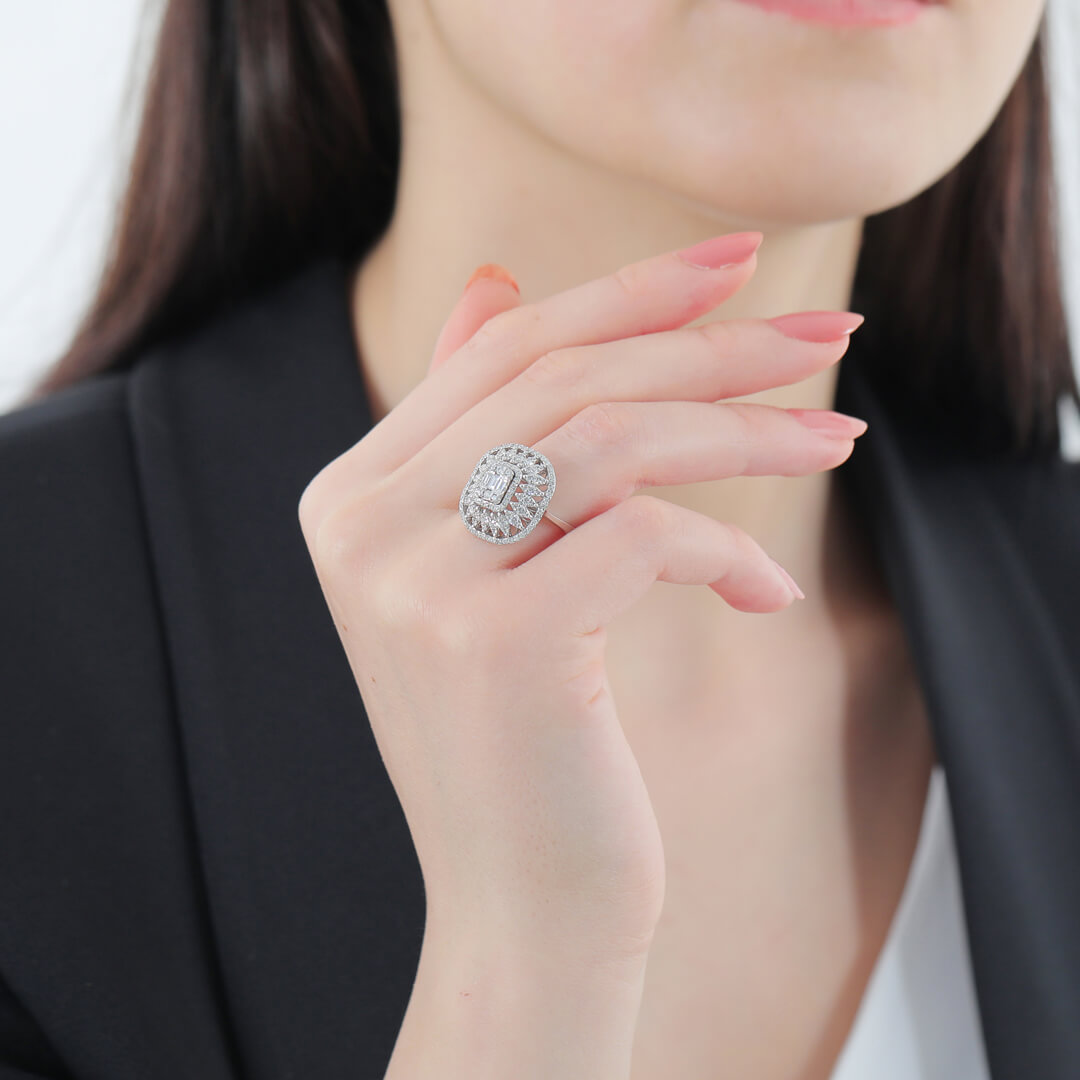 1.30 ct Pırlanta Baget Yüzükler